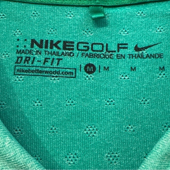 Nike Golf Dri-FIT Teal Polo Shirt Women’s Medium, 5-Button, Vent Back - Picture 4 of 7